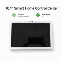 Panel de Control Inteligente para el Hogar de 10.1 Pulgadas RK3576S Android 14 con Barra de Luz LED RGB Lateral, Montaje en Pared POE, Modo Kiosco, Sistema Operativo Rooted