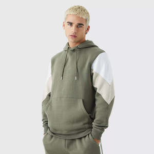 Alta calidad 400 GSM tela de algodón diseño en blanco peso pesado pulóver sudaderas con capucha logotipo personalizado varios colores de talla grande sudaderas con capucha para hombre - Product Image 3