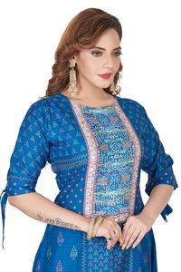 Vêtements ethniques de qualité supérieure les plus vendus ensemble Kurta long à manches longues à vendre en vrac mode femmes élégantes Kurta - Product Image 5