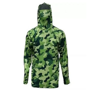 Sudadera con capucha de pesca de manga larga para hombre, transpirable, de secado rápido, para caza y camping, logotipo personalizado estampado, venta al por mayor - Product Image 4