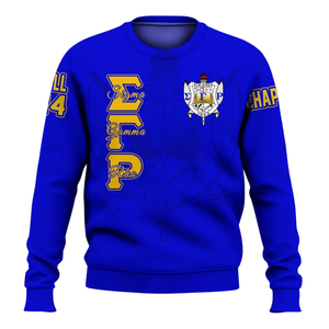 Sudadera de Forro Polar Premium de Sigma Gamma Rho, Azul y Dorado de 1922, Sudadera Griega de Hermandad, Sudadera de Invierno Personalizada para Mujer - Product Image 1