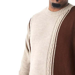 Suéter de Cuello Alto Informal de Color Sólido para Hombre, de Manga Larga, Talla Grande, con Logotipo Frontal, Antibolitas, Lana Gruesa y Cachemira - Product Image 3