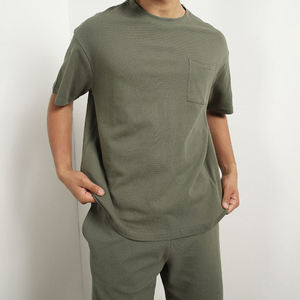 Conjunto de Verano de Dos Piezas con Estampado Vintage, Transpirable, de Poliéster/Algodón, Camiseta y Pantalones Cortos Casuales para Hombre, Estampado por Transferencia de Calor - Product Image 3