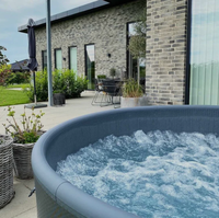 Baignoires spa gonflables rondes pour 4 à 6 personnes, faciles à installer, avec chauffage, pour la détente à domicile