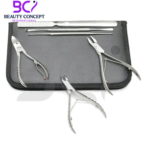 Coupe-ongles en acier inoxydable, lime à ongles, kit de manucure et pédicure, instruments de podologie, ensemble de 7 pièces, durable, professionnel - Product Image 4