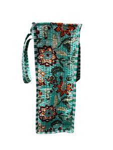 Bolso Tote Abierto de Hombro Acolchado con Estampado Floral Hecho a Mano 100% Algodón para Mujer - Product Image 3