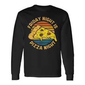 Camiseta promocional de manga larga Friday Is Pizza Night - Product Image 1