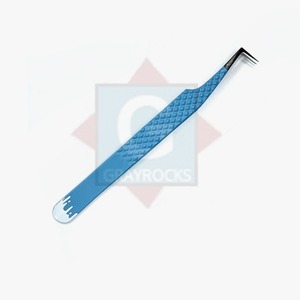 Pince à épiler d'extension de cils réutilisable en acier inoxydable de la meilleure qualité avec pointe incurvée Pince à épiler d'extension de cils de haute qualité - Product Image 1