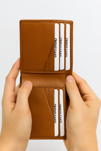 Portefeuille pour homme Wriza Durable Fashion en cuir véritable A7 WI-091 13 couleurs sans fermeture éclair, blocage RFID, doublure en polyester - Product Image 4