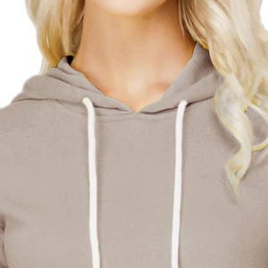 Logo personnalisable imprimé sweats à capuche surdimensionnés pour femme sweats à capuche vierges lourd tricoté décontracté femmes sweat à capuche polaire - Product Image 4