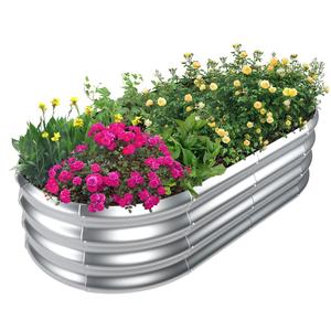 Jardinière ronde élégante en métal faite à la main seaux galvanisés pour jardin patio décor à la maison jardinière artisanale - Product Image 4