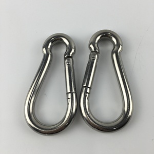 Kait Klip Kecil <span class=keywords><strong>Carabiner</strong></span> Baja Tahan Karat 304, Pengait Pegas untuk Berkemah, Mendaki, Klip untuk Tali, Rantai, Gantungan Kunci, Cincin Kunci - Product Image 1