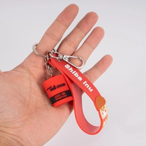 Vente en gros PVC personnalisé promotionnel 2D caoutchouc souple porte-clés découpé porte-clés logo personnalisé pour les cadeaux faisant la machine - Product Image 6