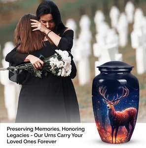 Majestic Deer Cremation Urn Modern Human <b>Ashes</b> <b>Keepsake</b> Decorative Urns for <b>Ashes</b> Infant Customizable Deer Memorial Urn - Product Image 3