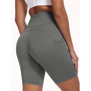 Pantalones cortos de Yoga de entrenamiento sin costuras de cintura alta para mujer, Control de barriga, Fitness, correr, deporte, ropa de gimnasio, pantalones cortos para mujer - Product Image 4