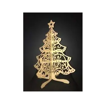 Mini árbol de Navidad de MDF de lujo con base para adornos navideños portátiles de larga duración para decoración de fiestas y festivales