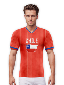 Camiseta de fútbol de Chile personalizada, chaleco de estilo Retro, camiseta de fútbol juvenil personalizada para hombres y mujeres con nombre y número, regalos para los amantes de los fanáticos - Product Image 2
