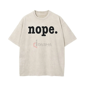 T-shirt vintage délavé à l'acide pour hommes Logo personnalisé 100% coton lourd surdimensionné DTG DTF Streetwear Imprimer Logo personnalisable - Product Image 1