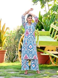 Kurti en coton Khadi moderne, imprimé à la main, tenue ethnique pour le bureau, les fêtes, les réceptions de mariage, les festivals et les fonctions traditionnelles - Product Image 5