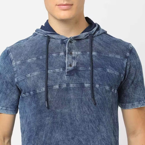 Meilleur prix de gros Logo personnalisé T-shirts à capuche légers pour hommes Nouveaux T-shirts à capuche élégants pour l'été pour hommes - Product Image 4