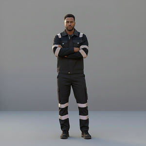 ชุดทำงานนิรภัยแบบสะท้อนแสงสูง ความปลอดภัยสูง ผลิตตามสั่ง OEM ปี 2026 ชุดคลุมทำงานแบบ Hi-Vis พร้อมแถบสะท้อนแสง ชุดเอี๊ยมผู้ชาย - Product Image 2