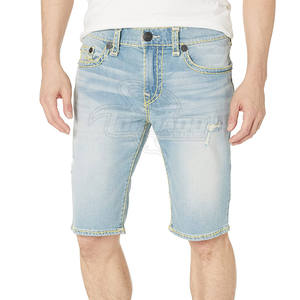 Shorts en jean pour hommes dernier style design personnalisé Services OEM Shorts en jean pour hommes à bas prix Shorts en jean avec logo personnalisé - Product Image 1