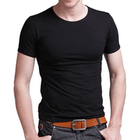 T-shirt à manches courtes pour homme, couleur unie, personnalisable, écologique, respirant, polyester/coton, modèle 2025