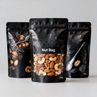 Sachet d'emballage vertical personnalisé avec logo imprimé, écologique, pour noix et snacks, avec fermeture éclair et fenêtre – Vente en gros directe usine