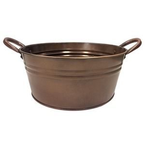 กระถางชุบสังกะสีสำหรับทำสวนกลางแจ้งสไตล์บ้านไร่แบบชนบทเหมาะสำหรับลานระเบียงระเบียงและพื้นที่สวน - Product Image 4