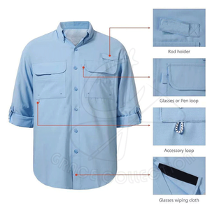 100% camisas Cargo de algodón cuello Polo camisas de secado rápido para hombres características transpirables logotipo impreso por encargo - Product Image 6