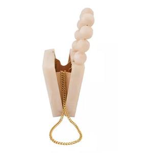 Bolso de Mano de Lujo para Mujer, Diseño de Resina, Cierre Abierto, Hecho a Mano, Adorno de Metal y Piedras, Botón de Perla, Ideal para Novias, Superventas - Product Image 2