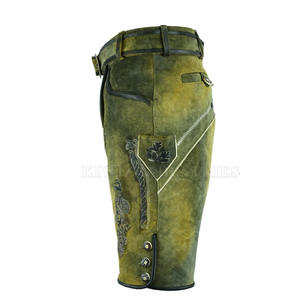 Pantalones cortos de cuero bávaro de estilo informal superventas, gran oferta, hechos de algodón, ligeros, transpirables, patrón sólido, ajuste holgado, Verano - Product Image 4