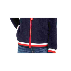 Felpa con cappuccio casual da donna Tommy Hilfiger blu navy in finta sherpa, foderata per l'inverno, con funzione anti-pilling, taglia Small - Product Image 3