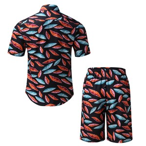 ชุดเสื้อยืดพิมพ์ลายฮาวายสำหรับผู้ชายชุดฝึกซ้อมฤดูร้อนชายหาดวันหยุดฤดูร้อน - Product Image 6