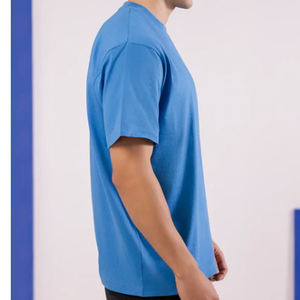 Camisetas Unisex 100% Algodón, Impresión Personalizada en la Parte Delantera, Jersey Sólido de 180g, Camisetas de Manga Corta con Cuello Redondo Azul para Hombre, Secado Rápido - Product Image 6