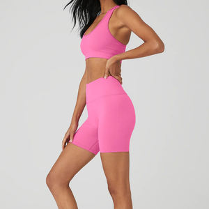 Conjunto de Leggings y Sujetador Deportivo HIFFU SPORTS para Mujer, Leggings de Yoga con Cintura Alta Elástica, Spandex/Poliéster, Secado Rápido y Transpirable - Product Image 1