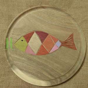 Plateau de service en bois écologique le plus vendu, idéal pour la décoration de table, assiettes, bon prix, OEM, disponible au Vietnam - Product Image 5