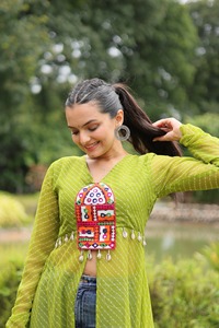 Indian Western La mayoría de las exportaciones Kurti Mejor venta Calidad Premium Último Exclusivo Muy demandado Moda Última Navratri Wear - Product Image 2