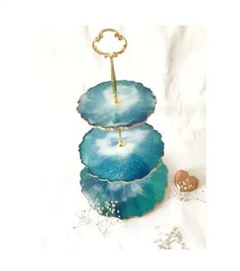 Non-Toxic Smooth <b>Epoxy</b> <b>Resin</b> Cake Stand with Smooth Finish Premium Dessert Display Stand for Wedding, Birthday & Events - Product Image 5