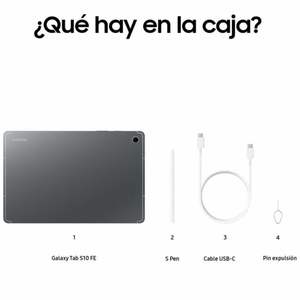 Tablette Samsung Galaxy Tab S10 FE 10,9 pouces grise Wi-Fi 8 Go de RAM 256 Go de stockage Écran capacitif Caméra frontale Enfants ROHS - Product Image 3