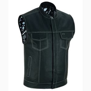 Chaleco de Cuero Personalizado para Motocicleta, Modelo 2026, Estilo Norteamericano, Alta Calidad, Nuevo Chaleco de Cuero Casual para Motociclistas - Product Image 5