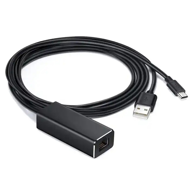 Factory Price Micro USB to RJ45 10 / 100Mbps Ethernet LAN Adapter for Fire TV Stick 4K