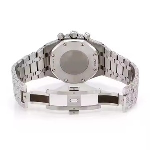Reloj de Diamantes Blanco Elegante de Excelente Calidad, Completamente Adornado, para Hombre, Disponible a Precio de Fábrica - Product Image 4