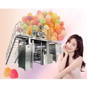 multivitamin gummy candy making machine line Leaf shape jelly balls processing machine