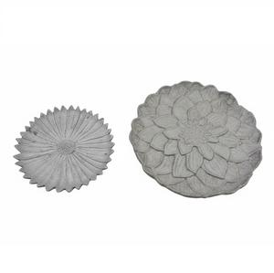 Plateau décoratif artisanal en aluminium, motif de feuilles, rond, motif floral, métal, décoration de table, décoration de la maison, décoration d'hôtel, décoration de restaurant - Product Image 5