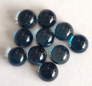 Natural London Blue Topaz Round 7mm Cabochon - Loose London Blue Topaz Round - Product Image 3