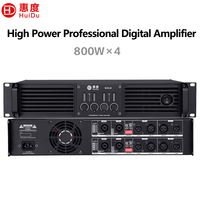 Amplificador de 4 Canales Clase D DX4.1 4x150W 8ohm 200W 4ohm Bridge, Sistema de Sonido Profesional
