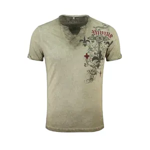 T-shirt a maniche corte per uomo produttore di contratti di qualità superiore di Custom Design sostenibile t-shirt in cotone al miglior prezzo