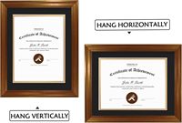 Elegante Marco de diploma A4 de 8,5x11 en blanco, negro, Burdeos con doble impresión UV mate, metal de hierro, para certificados de graduación