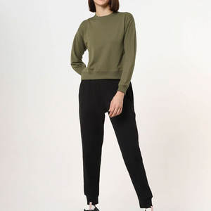 Sweat-shirts pour femmes de haute qualité 100% coton Col rond Mode Nouveauté Sweat-shirts pour femmes à manches longues - Product Image 5